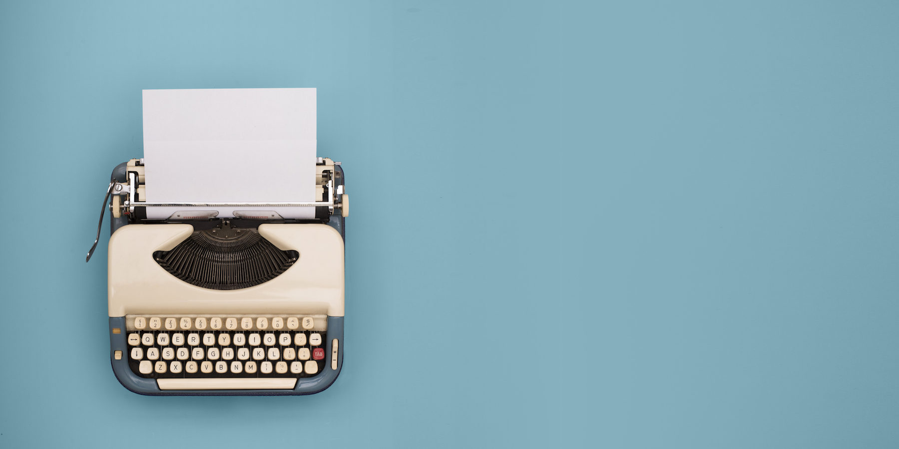 Typewriter header