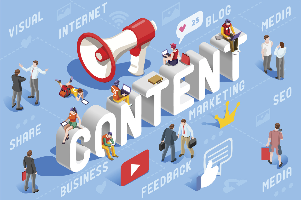 Content Marketing Business Concept Vector